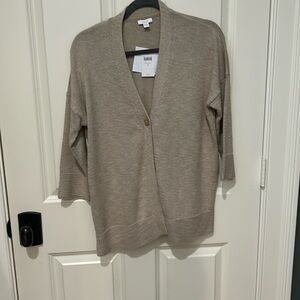 NWT J. Jill cardigan sweater khaki single button.  Size Small